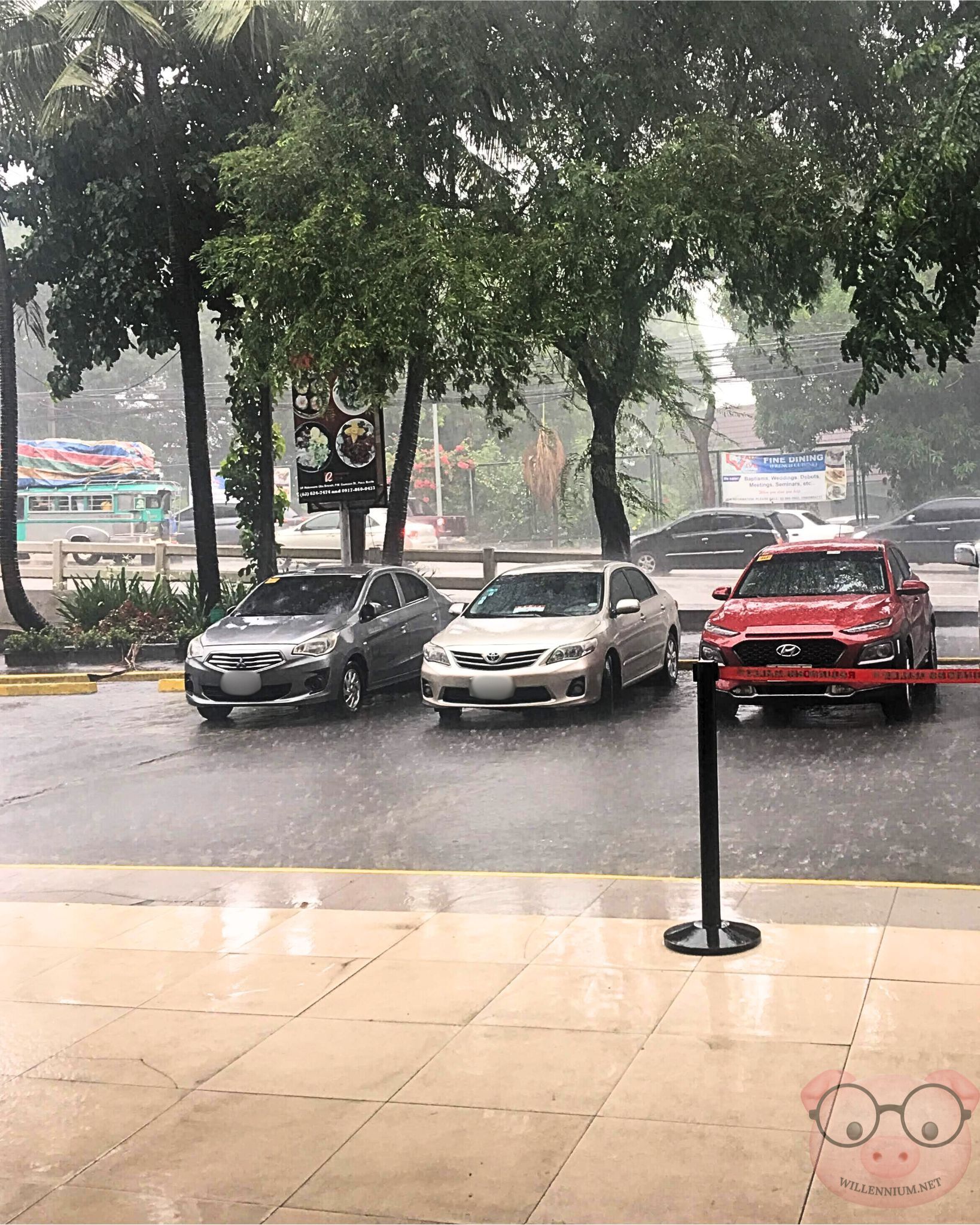 A snapshot of a downpour somewhere in Manila, taken a few years ago near my office.